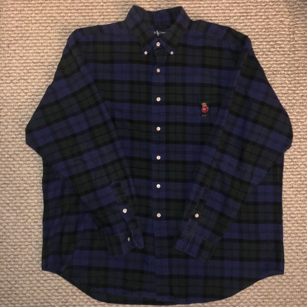 Ralph Lauren Polo Bear Button Up Size XL